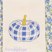 Gingham Pumpkin Embroidery Design