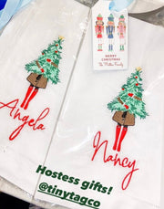 Fashion Girl Carrying Christmas Tree Christmas Embroidery Design
