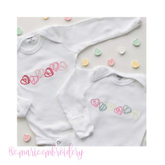 3.5" Candy Heart Embroidery Font
