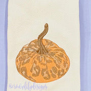 Leopard Fabric Pumpkin Embroidery Design
