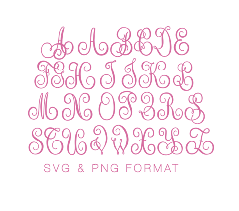 King Street SVG PNG Monogram Font