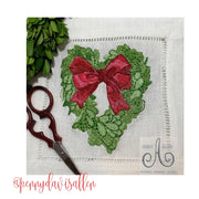 Heart Boxwood Wreath Embroidery Design