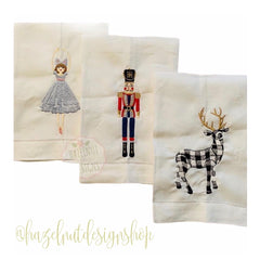 Gingham Reindeer Embroidery Design