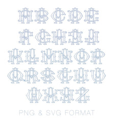 Two Type Fishtail A PDF PNG SVG Vector Outline Font
