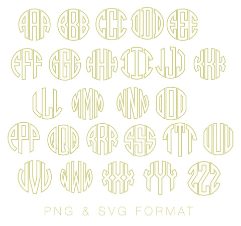 Open Circle  PNG SVG Monogram Font