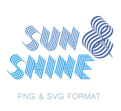 Sunshine PNG SVG Rainbow Monogram Font