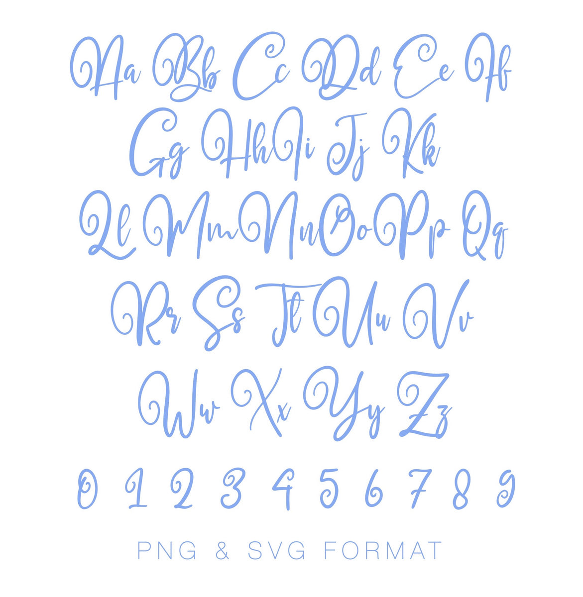 Lacey Floral Type PNG SVG Monogram Font