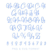 Savannah Belle Monogram PNG SVG Monogram Font