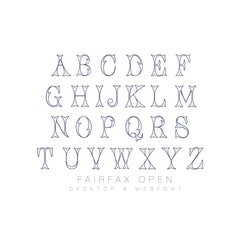 Fairfax Open Monogram Font