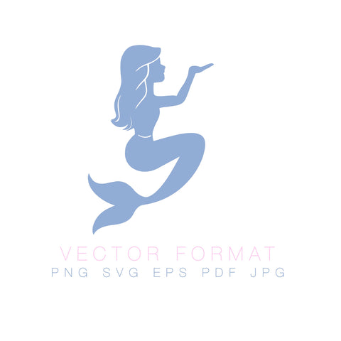 Mermaid Vector Format PDF PNG SVG EPS