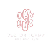 Annabel Monogram PDF PNG SVG EPS Vector Monogram Font