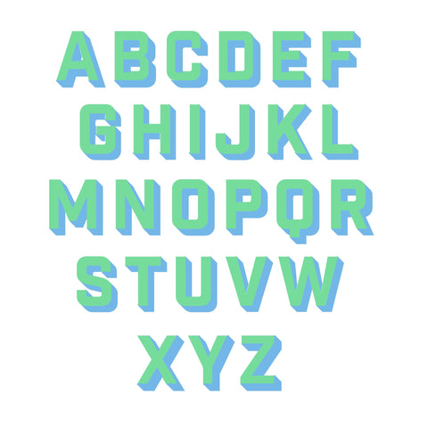 block monogram font