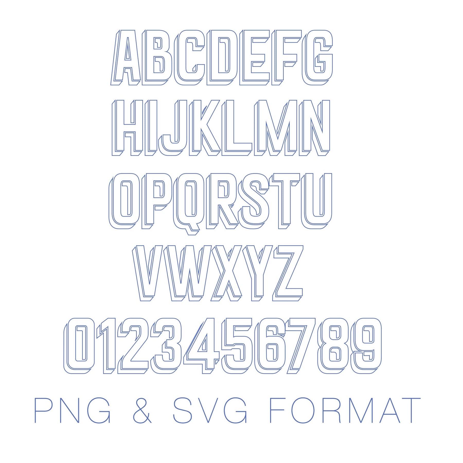 Angled Block Shadow Letters SVG Vector Monogram Alphabet SVG -  Finland