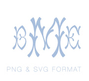 Bamboo Monogram PNG PDF EPS & SVG Monogram Font