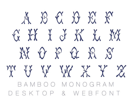 Bamboo Fill Monogram Font