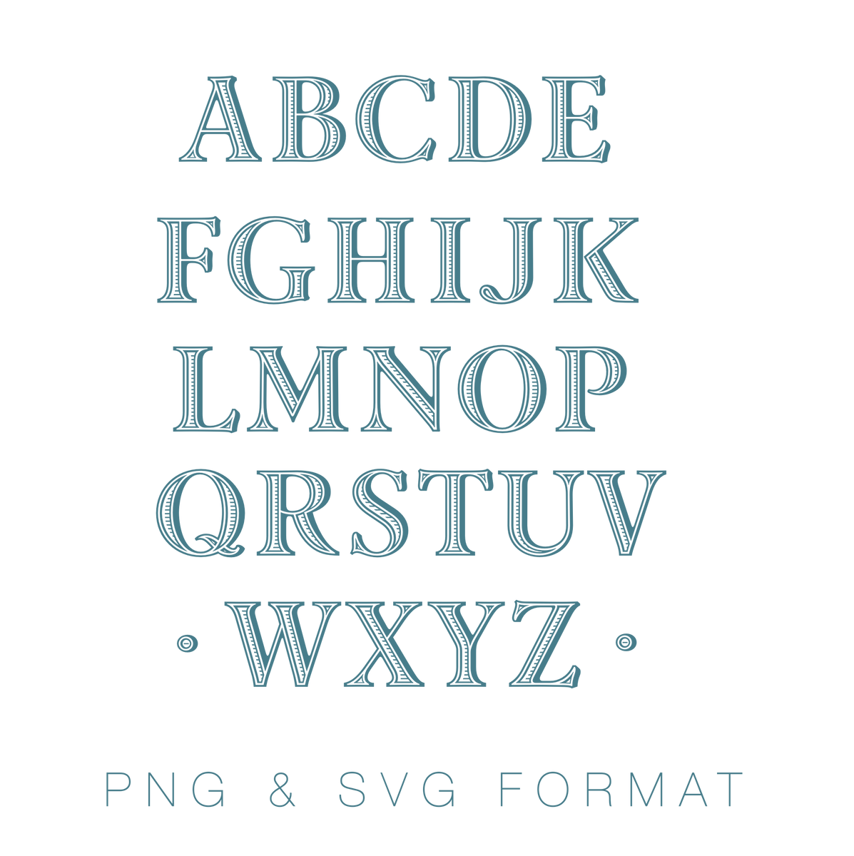 Ryan Ribbed Monogram PNG SVG Monogram Font – HERRINGTON DESIGN
