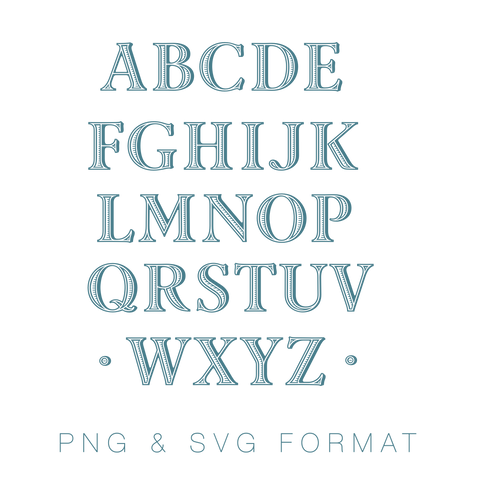 Ryan Ribbed Monogram PNG SVG Monogram Font