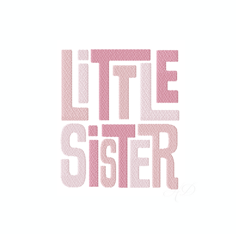 Little Sister Embroidery Design