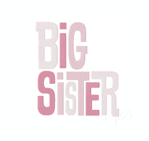 Big Sister Embroidery Design